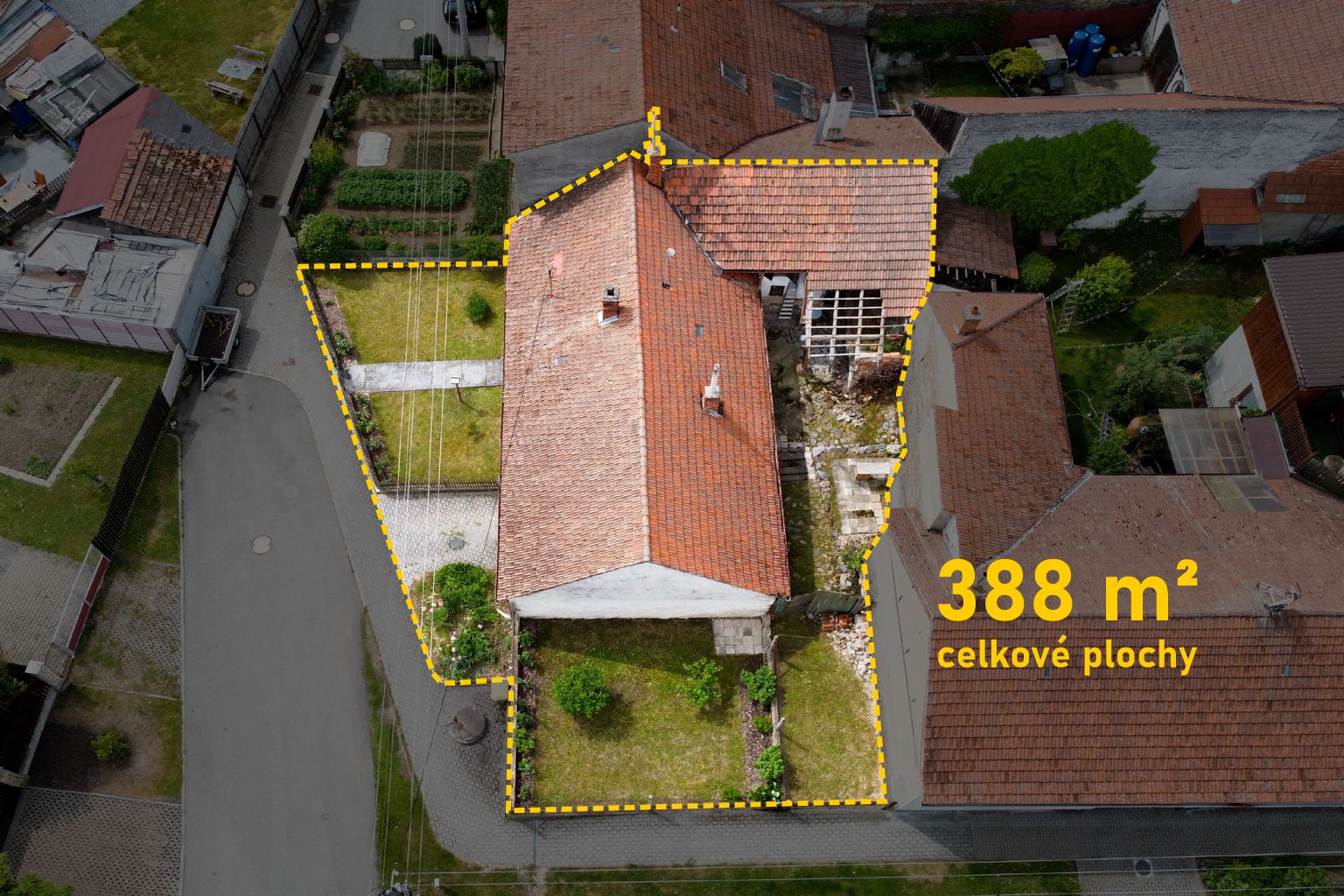 Prodej rodinného domu o PP 58m², UP 68m², CP 161m², pozemek 388m², obec Lažánky, okr. Brno - venkov