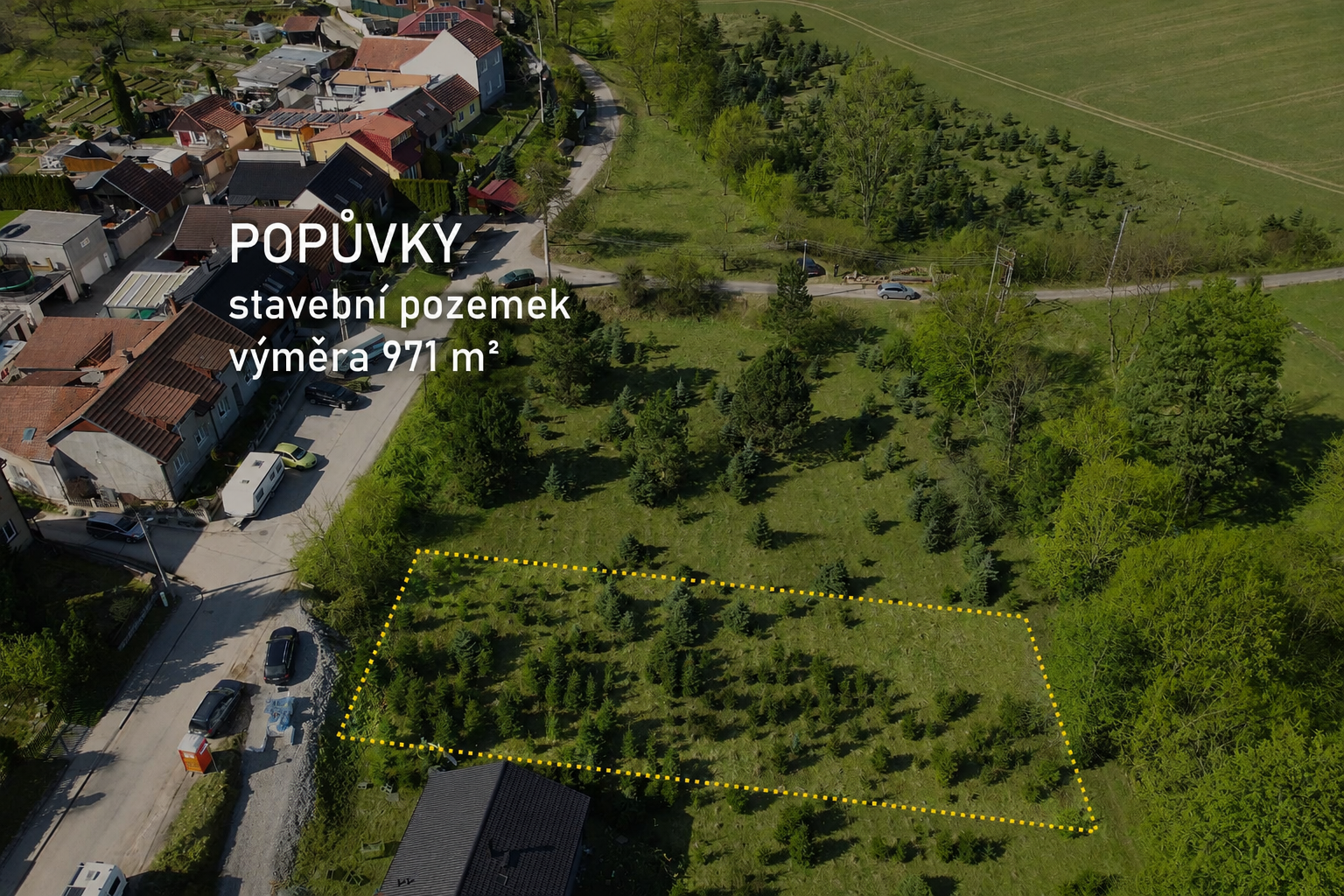 Prodej stavebnÍho pozemku 971 m²,ulice Kopaniny, obec Popůvky, Brno - venkov