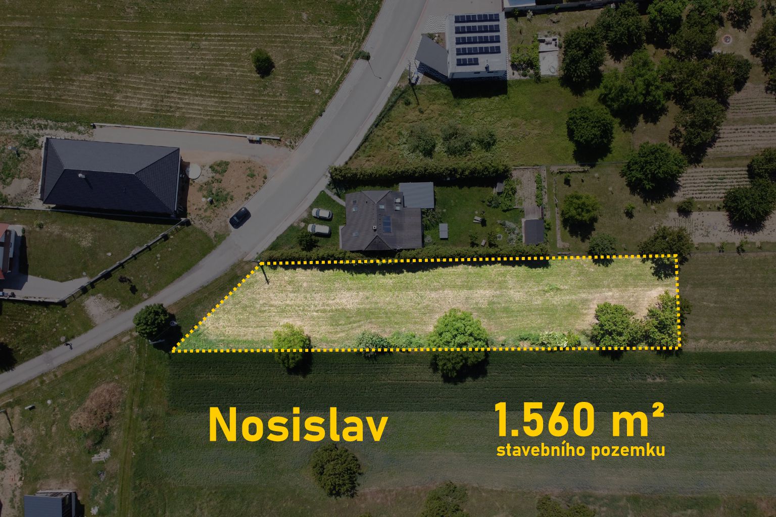 Prodej stavebnÍho pozemku 1 566m², obec Nosislav, Brno - venkov