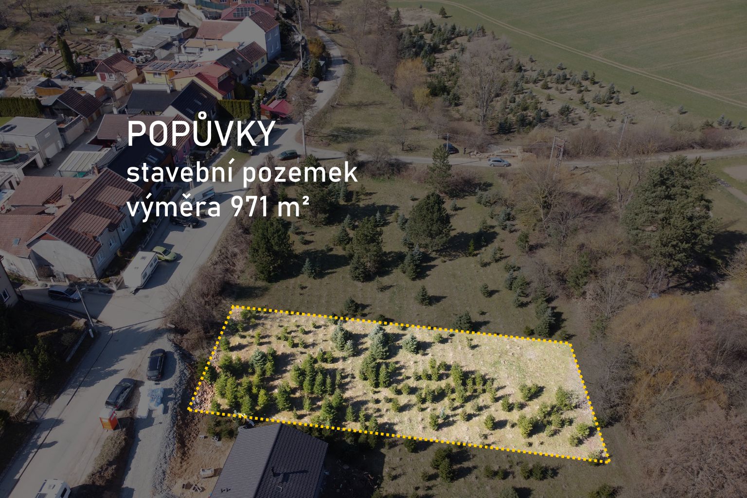 Prodej stavebnÍho pozemku 961 m²,ulice Kopaniny, obec Popůvky, Brno - venkov